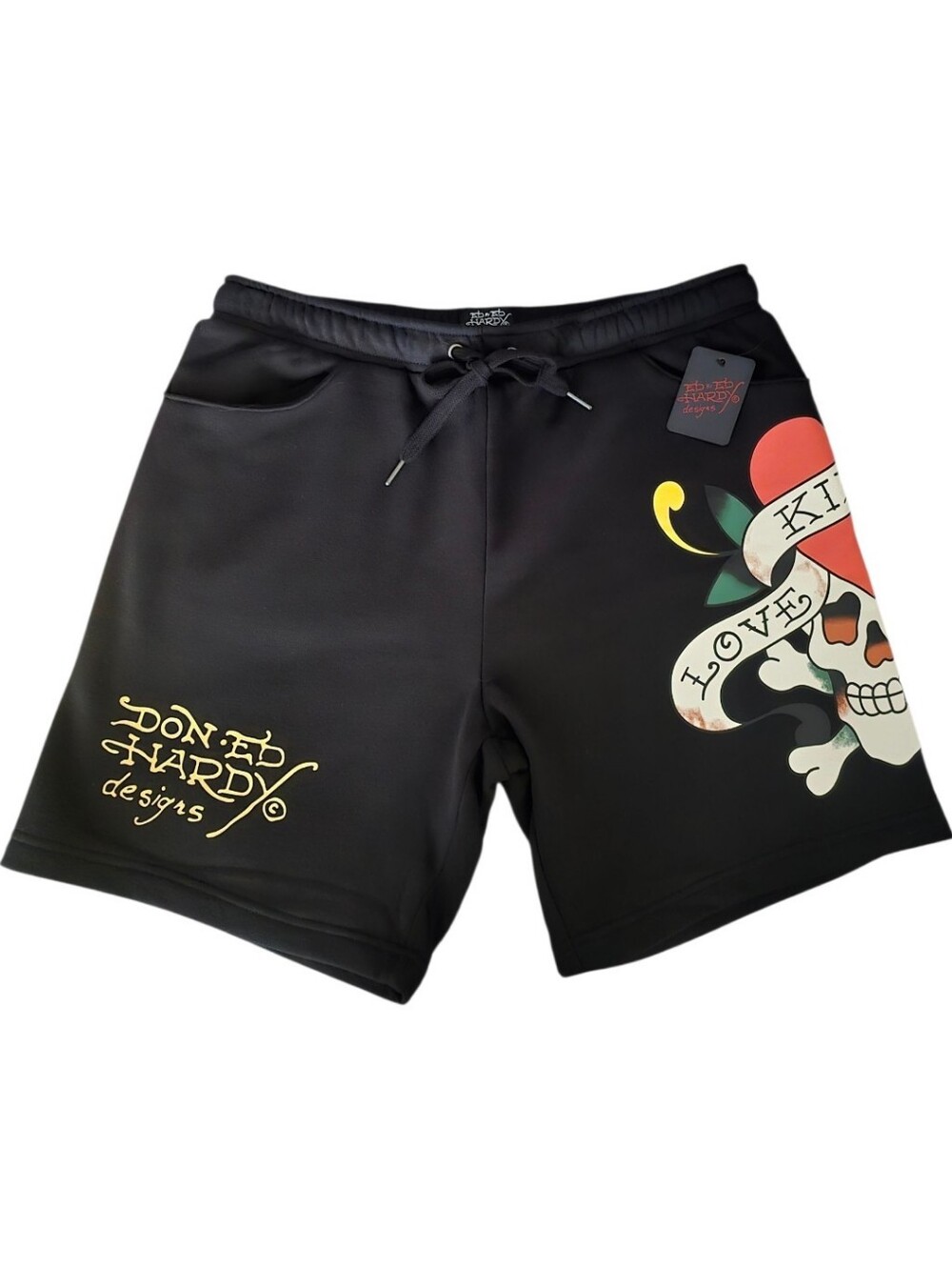 Ed Hardy Love Kills Slowly Mens Cotton Sweat Shorts Size Large New